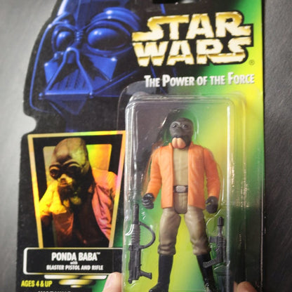 Star Wars Ponda Baba Power Of The Force Ii Green Card Hologram 3.75 Inch Figure