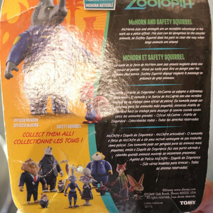 Disney 2016 Zootopia Mchorn And Safety Squirrel Figures By Tomy