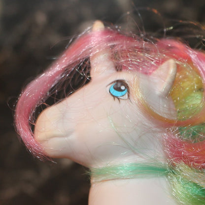 Vintage 1983 My Little Pony G1 Mlp Windy Rainbow Hair Unicorn Glitter Hong Kong