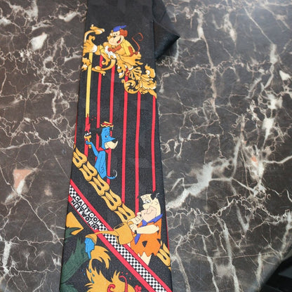 1994 Lakeside Apparel Tie Hanna Barbera Cravate Flintstones Hucklebery Hound