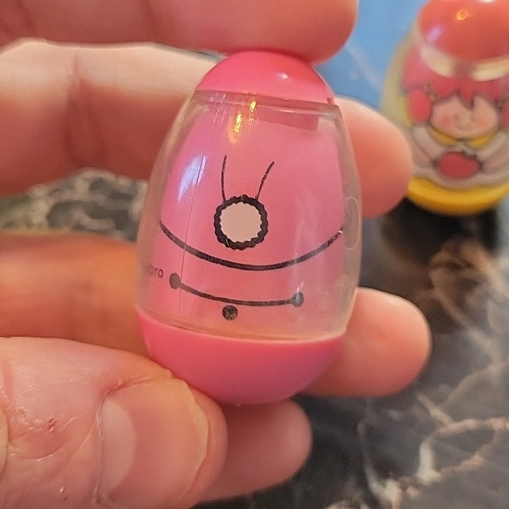 Vintage Weeble Wobble 1973 Hasbro Pink Baby With Blue Balloon + 1 Free More