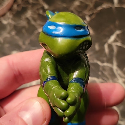 Teenage Mutant Ninja Turtles Leonardo Clip Scaler Vtg 3.5" Figure Tmnt Vintage 2