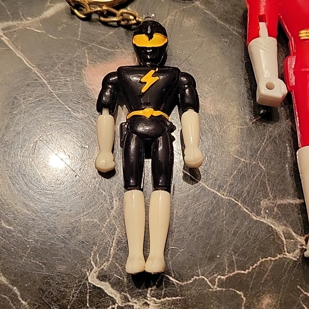 Lot Of 3 Action Figure Key-Chain Ninja Sentai Bootleg Power Rangers Toys Thunder