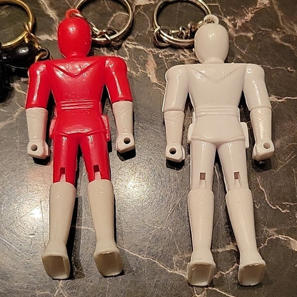 Lot Of 3 Action Figure Key-Chain Ninja Sentai Bootleg Power Rangers Toys Thunder