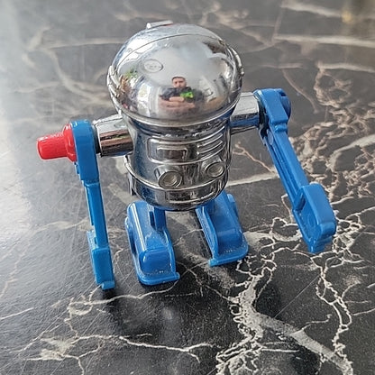 Circa 1979 Tomy Robot Silver & Red Wind Up Toy Tested &  Working Droid