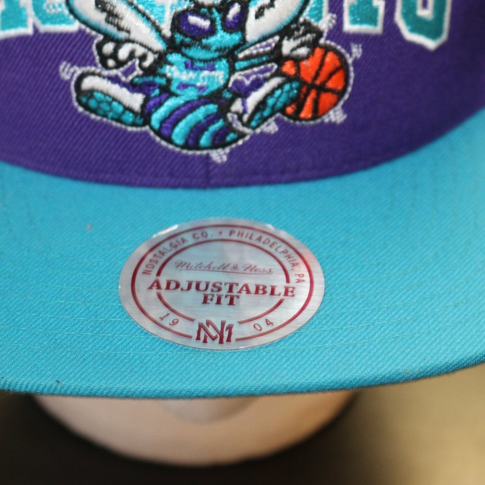 Charlotte Hornets Baseball Cap Hat Snapback Mitchell & Ness Hardwood Classics