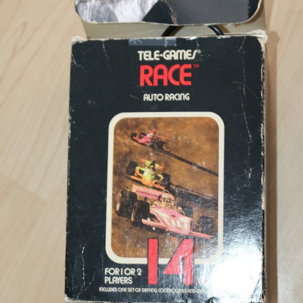 Race Pak Atari 2600 - Big Box W/ Video Touch Pad Vintage Video Game In Box Rare