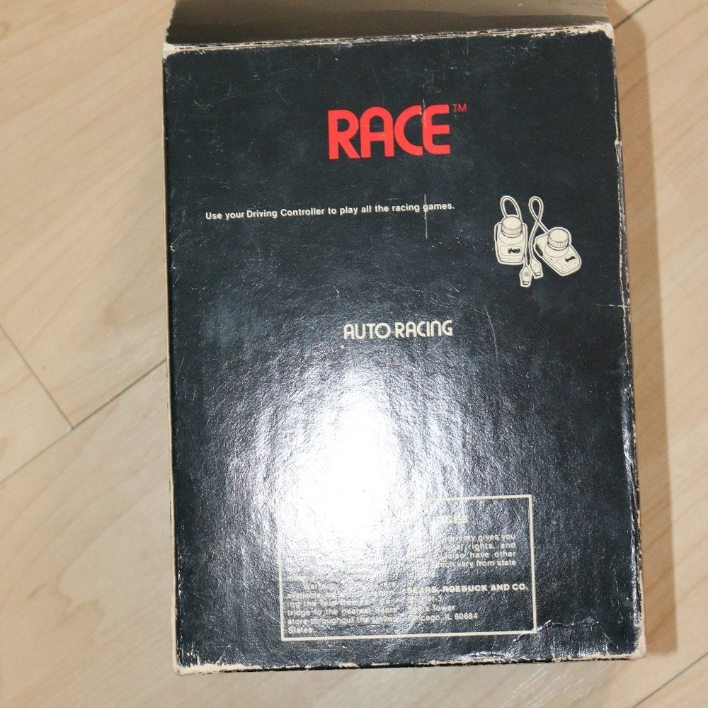 Race Pak Atari 2600 - Big Box W/ Video Touch Pad Vintage Video Game In Box Rare