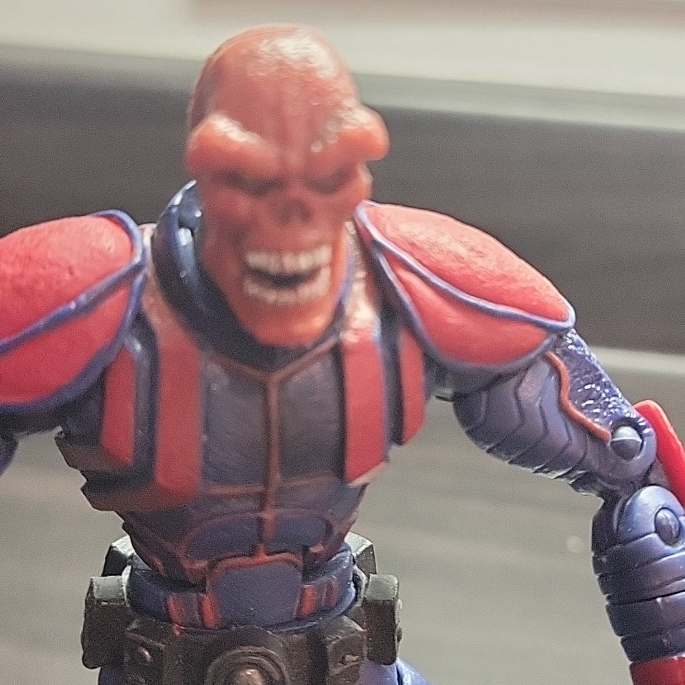 Marvel Legends 6" Inch Toybiz Face Off Red Skull Loose And Base