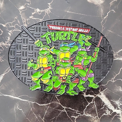 Tmnt Metal Fashion Belt Buckle Teenage Mutant Ninjas Turtle