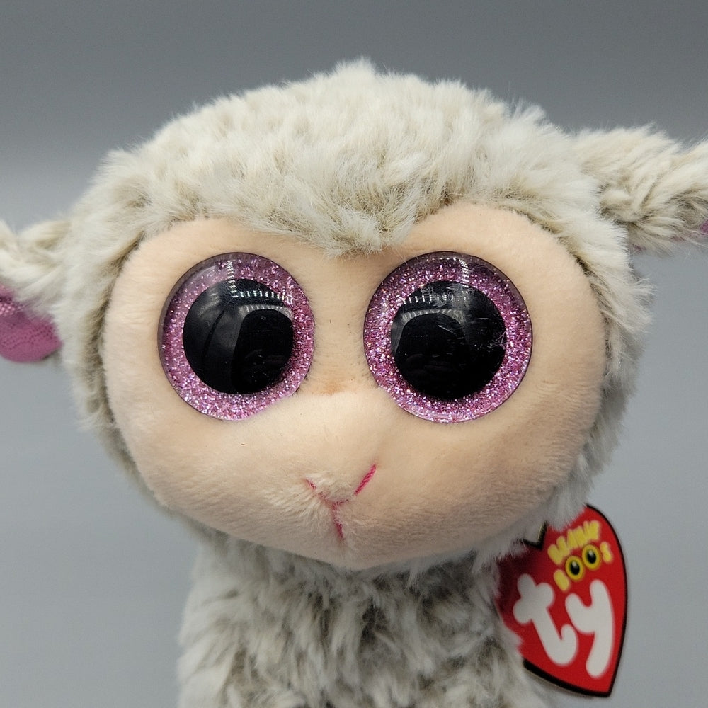 Ty Beanie Boos Dixie Lamb Sheep 6" Pink Gray Plush Stuffed New Tag